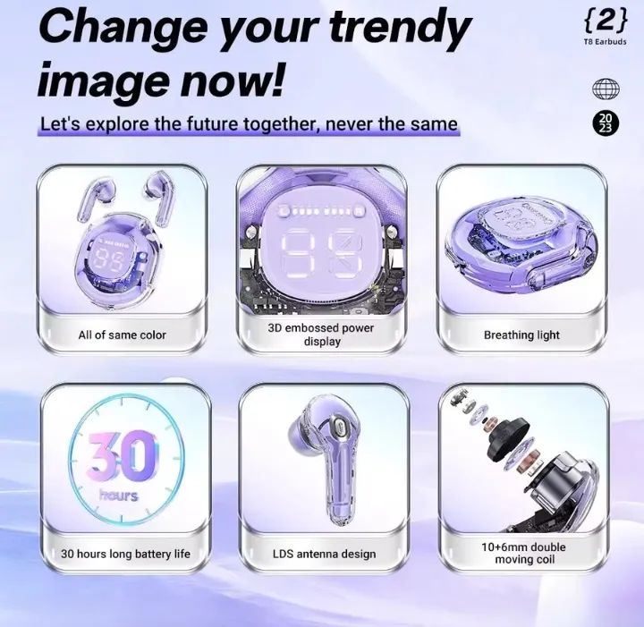 Air 39 Earbuds wireless Transparent airpods Air39 Bluetooth