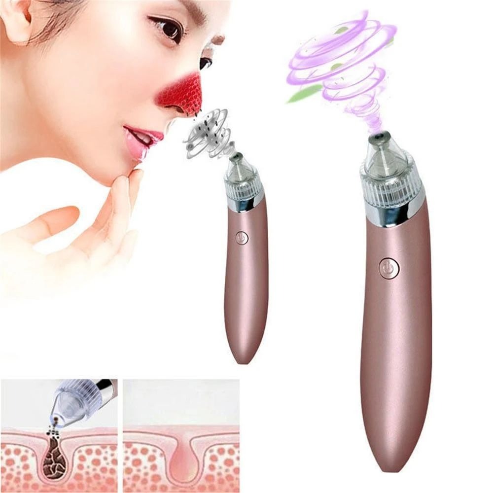 Chargeable Blackhead Removal Machine Black Head Remover Machine - Acne Pimple Pore Cleaner Vacuum Suction Tool Blackhead Removal On Nose Sucking Machine Blackheads Removal Device Derma Suction