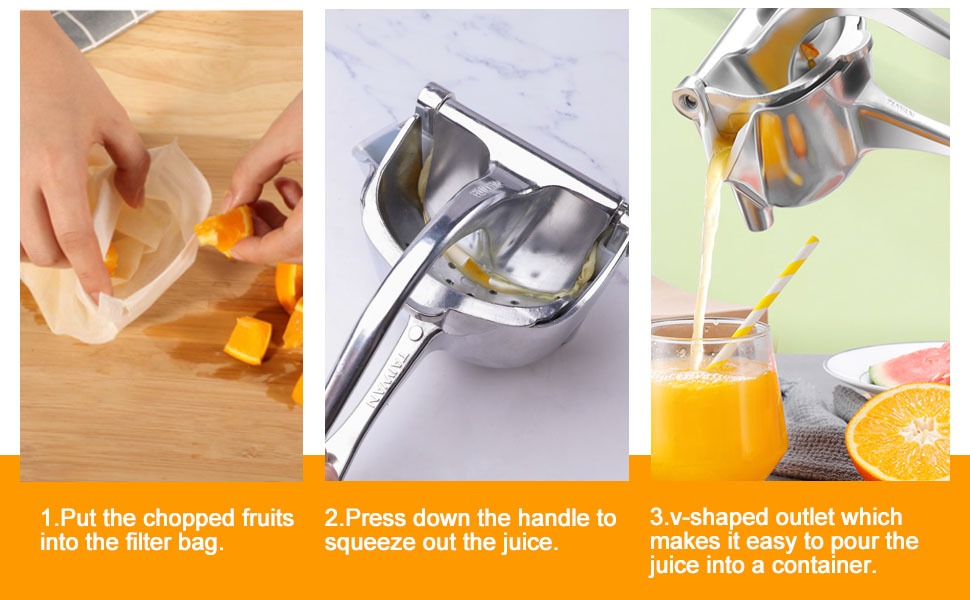 Manual Fruit Juicer Alloy Fruit Press, Lemon Squeezer Home and Multipurpose Usage