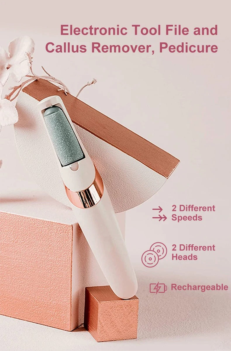 Electric Foot File for Heels Grinding Pedicure Tools Callus Remover USB Rechargeable Professional Foot Care Tool Dead Hard Skin